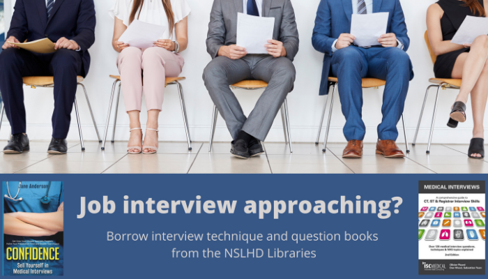 Job interview books at NSLHD Libraries